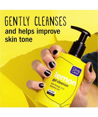 Clean & Clear Brightening Gel Facial Cleanser with Vitamin C & Lemon Extract - 7.5 oz - Buy Online on GoSupps.com