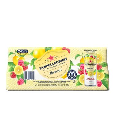 Sanpellegrino Momenti Lemon and Raspberry Sparkling Drink 24-Pack - 11.15 Fl Oz Cans - Buy Online on GoSupps.com