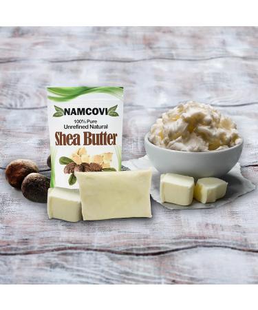 Namcovi Raw Shea Butter 1.1 lbs - Grade A Unrefined African Shea Butter for Skin, Hair & Body Care - Ivory Shea Butter for DIY Recipes - Buy Online on GoSupps.com