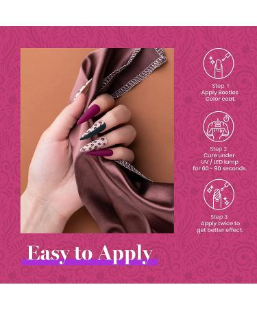 Beetles 20 Pcs Gel Nail Polish Kit - Manhattan Collection Autumn Fall Winter Colors | Nude, Glitter, Burgundy, Red, Purple, Champagne Gold Gel Polish Set with Glossy & Matte Top Base Coat | Halloween Gifts for Women - Buy Online on GoSupps.com