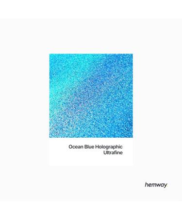 Hemway Ultra-Shine Glitter Ocean Blue Holographic - 100g Ultrafine 1/128 - Buy Online on GoSupps.com