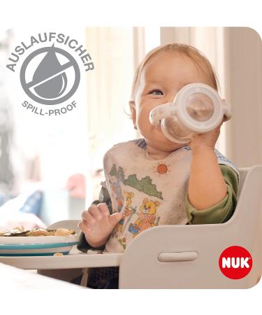 NUK First Choice Sippy Cup 150ml | Handles, Silicone Spout | 6-18 Months | Leak-Proof, Anti-Colic | BPA-Free | White Standard - Buy Online on GoSupps.com
