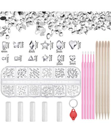 Landhoow 480 Pcs Tooth Gem Kit - DIY Teeth Crystals Jewelry Set for Reflective Teeth - Clear Artificial Crystal Ornaments - Buy Online on GoSupps.com