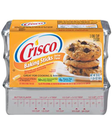 Crisco Baking Sticks Butter Flavor All-Vegetable Shortening, 20 Ounce