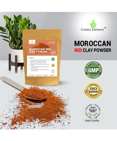 Moroccan Red Clay Powder - Nourishing Skin & Hair | Versatile Clay Masks Wraps & Scrubs - 4 oz International Shipping Available - Buy Online on GoSupps.com