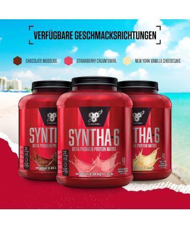 BSN Syntha 6 Ultra Protein Powder - New York Vanilla Cheesecake Flavor 48 Servings 2.26 kg - Low Sugar Muscle Growth & Repair - Buy Online on GoSupps.com