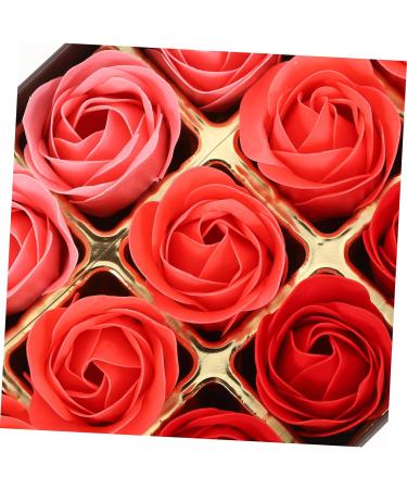 HOMSFOU 1 Box Rose Soap Scented Bath Soap Rose Scented Soap Rose Flower Scented Flower Petals Enchanted Rose Floral Scented Rose Petal Bouquet Bath Soap Rose Flower Indoor 1 count (Pack of 1) Red - Buy Online on GoSupps.com