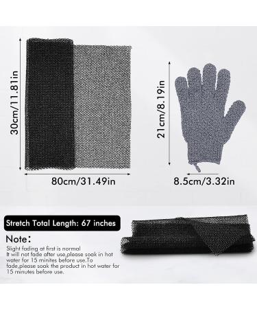 Yiclick Back Scrubber Set: African Net Sponge, Exfoliating Gloves, Exfoliating Body Scrubber, Exfoliating Washcloth & Loofah Mitt for Men and Women - Buy Online on GoSupps.com