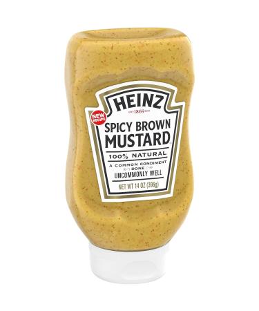 Heinz Spicy Brown Mustard 14 oz Bottles - Pack of 6 | Premium Condiment - Buy Online on GoSupps.com