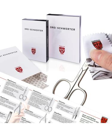 Buy Premium 8-Piece Manicure Set for Men | Three Swords Nail Care Set in Real Leather Case - Includes Beard Scissors Nail Clippers Tweezers & More - Black - Buy Online on GoSupps.com