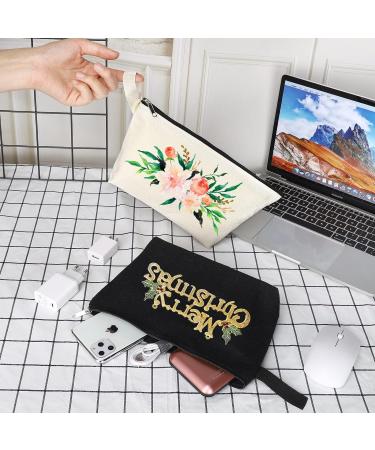 Buy Sincip 10-Piece Cotton-Linen Multi-Purpose Cosmetics Travel Bag | Durable DIY Craft Zipper Bags - White - Buy Online on GoSupps.com
