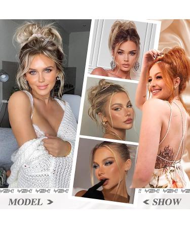 PORSMEER 10 Inch Claw Clip Ponytail Hair Extension in Silver Blonde - Messy Bun Chignon Updo for Women and Girls - Buy Online on GoSupps.com