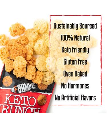 FBOMB Cheese Crisps 6 Pack - Crunchy Oven Baked Keto & Low Carb Snack | 100% Natural Artisan Cheese - High Protein & Gluten Free Keto Snack - Buffalo Flavor - Buy Online on GoSupps.com