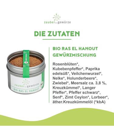 Magic of the Spices Bio Ras El Hanout - Premium Spice for Moroccan & Oriental Dishes | 50g Aroma Can - Buy Online on GoSupps.com