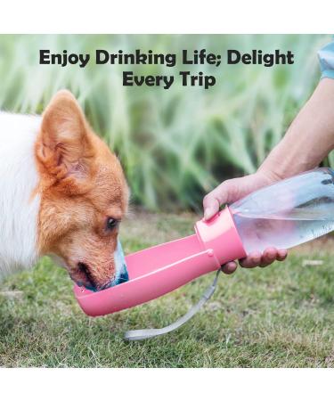 Peteast 550ml Foldable Dog Water Bottle - BPA-Free Travel Hydration for Pets | Ideal for Hiking & Outdoor Adventures (Pink) - Buy Online on GoSupps.com