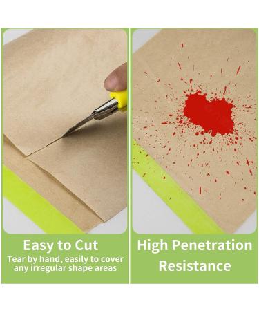 Pre-Taped Masking Paper for Painting - 12x50' - 2 Rolls | Painters Paper for Skirting, Frames, Cars | Adhesive Protective Paper Roll - Buy Online on GoSupps.com