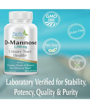 D-Mannose 1500mg - 60 Capsules | Gluten & Dairy Free | Non-GMO Urinary Tract Support - Buy Online on GoSupps.com
