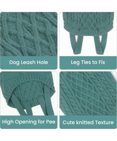 Warm Winter Dog Sweater for Big Dogs - Fleece Christmas Sweater for French Bulldogs | Blue Green Size SS - Buy Online on GoSupps.com