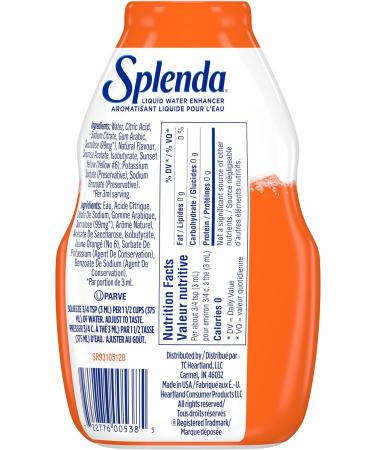 SPLENDA Liquid Water Enhancer Drops Orange Tangerine Flavor Sugar Free Concentrated Drink Mix 92mL Bottle (Pack of 2) Orange Tangerine 92 ml (Pack of 2) - Buy Online on GoSupps.com