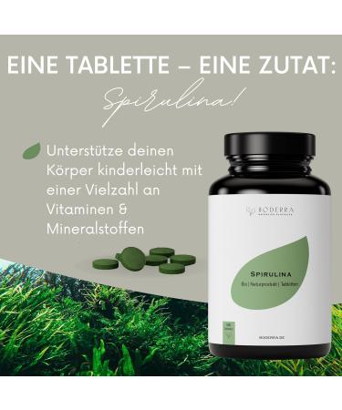 Buy Boderra Spirulina Bio Pressing - High Dose 2500mg/day (100 Days Supply) - Vegan Bio Spirulina Tablets (500mg/Pill) - Made in Germany - Nutrient Miracle - Buy Online on GoSupps.com