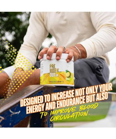 Shop Sante Pre Workout Plus Preworkout Energy Powder 150mg Caffeine Citrulline Beta Alanine Sports Drink Supplement for Men and Women 50 servings - Pineapple - Buy Online on GoSupps.com