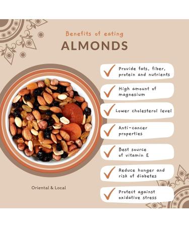 Buy Californian Almonds - Healthy Snack | 1 kg | Natural Sweet Substitute | Oriental & Local Products - Buy Online on GoSupps.com
