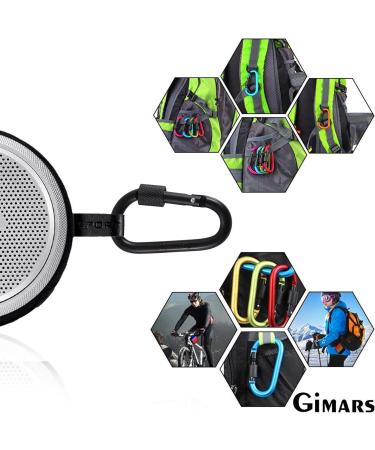 10 Pack Colorful Aluminum Carabiners with Screw Cap Gimars Key Riper Hooks for Camping Fishing Hiking & Traveling - Buy Online on GoSupps.com