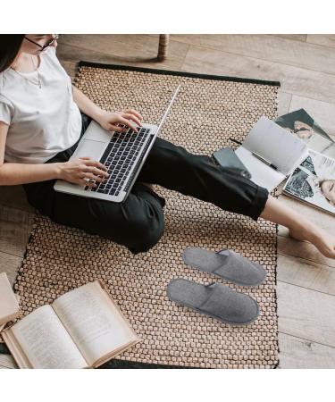 Shop Cabilock Disposable Slippers - 10 Pairs of Linen Terry Hotel & Spa Flip Flops for Men & Women | Perfect for Travel Home & Pedicure - Gray 28x1cm - Buy Online on GoSupps.com