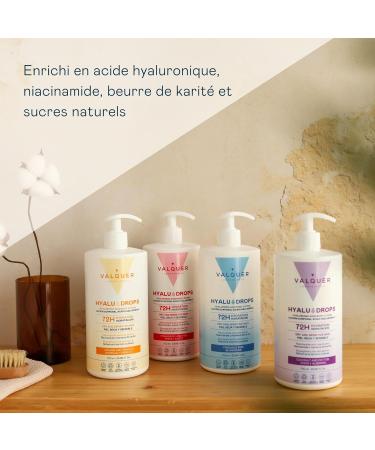  Valquer Laboratorios Valquer Hyaludrops Unscented Body Moisturiser Lotion for Dry and Sensitive Skin Up to 72 Hours of Nourishing Hydration with Hyaluronic Acid Niacinamide. 700 ml. - Buy Online on GoSupps.com