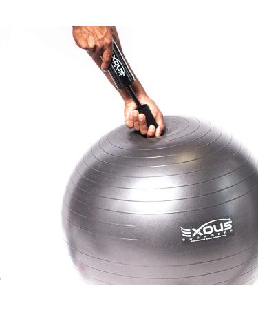 Exercise Ball Pump Inflator + Replacement Plugs | For Stability, Yoga, Pilates Balls | Includes Stopper Remover Tool - Buy Online on GoSupps.com