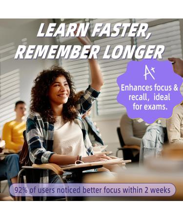 Alpha GPC Choline Gummies 600mg with Phosphatidylserine & Bacopa 3-in-1 Brain Support for Memory, Focus & Long-Term Cognitive Health Sugar-Free, Natural Formula, 60 Count - Buy Online on GoSupps.com