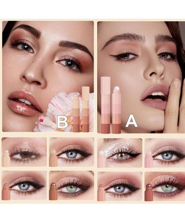 4 in 1 Eyeshadow Pencil Matte Fine Glitter Highly Pigmented for Face and Eyes - Buy Online on GoSupps.com