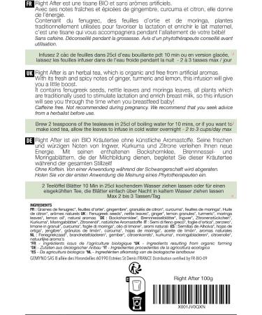 ORIGEENS ORGANIC BREAST FEEDING BABY TEA 100g | Organic Breastfeeding Tea and Digestion | Hot/Iced tea | Herbal lactation tea with Fenugreek seeds Ginger Turmeric & Lemon Nettle Moringa Breast Feeding tea - Buy Online on GoSupps.com