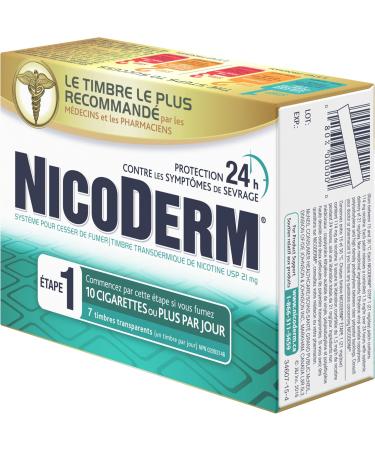 Nicoderm Step 1 Clear Patches Quit Smoking and Smoking Cessation Aid 21 mg of Nicotine/Day 7 Count Step 1 7 Patches - Buy Online on GoSupps.com