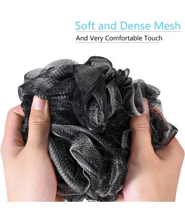 Yoget Charcoal Bath Loofah Sponge 4 Pack - Large Black Shower Mesh Ball for Exfoliating, Cleansing, and Soothing Skin - Buy Online on GoSupps.com