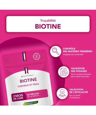  Laboratoires Nutrimea BIOTIN | Excipient-Free | Accelerates Hair & Nail Growth | With Vitamin B8 Pumpkin Seeds Zinc and Selenium | 6 - Buy Online on GoSupps.com