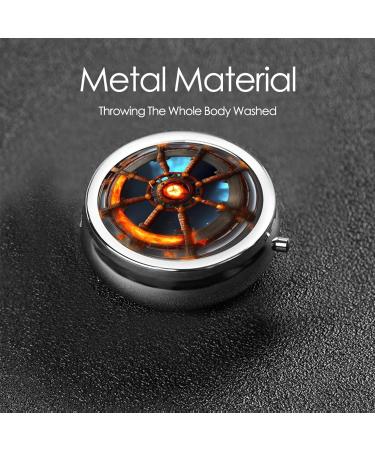 Yin Yang Shield Round Pill Box - 3 Compartment Portable Travel Organizer | Black Pill Box for Traveling - Buy Online on GoSupps.com