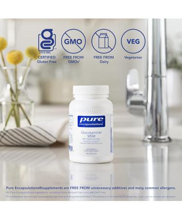 Pure Encapsulations Glucosamine/MSM Capsules with Ginger and Turmeric - Joint Support Supplement - 60 Capsules - Buy Online on GoSupps.com
