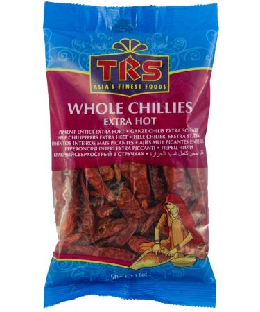 Buy TRS Whole Chillies Extra Hot 50g - Premium Quality Spices for International Shipping - Buy Online on GoSupps.com