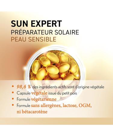  Oenobiol OENOBIOL SUN EXPERT Sun Preparer for Sensitive Skin - Reinforced Cell Protection2 - Promotes an intense and radiant tan - Food Supplement 30 capsules - 1 Month Programme - Buy Online on GoSupps.com