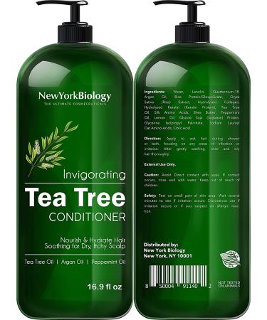 Tea Tree Shampoo and Conditioner Set for Dandruff Relief and Hair Growth - 16.9 fl Oz - Buy Online on GoSupps.com