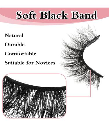 Shop Premium Mink Cat Eye Lashes - 7 Pairs Wispy Fluffy 3D Volume D Curl 18mm - Natural Look Strip Lashes - Buy Online on GoSupps.com