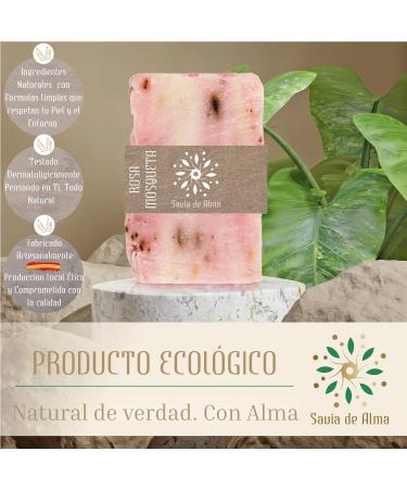  Savia De Alma Handcrafted Vegan Rosehip Soap - Moisturizing Regenerating and Biodegradable Soap - Made in Spain with Natural Ingredients - 100g (2 Rosehip) - Buy Online on GoSupps.com