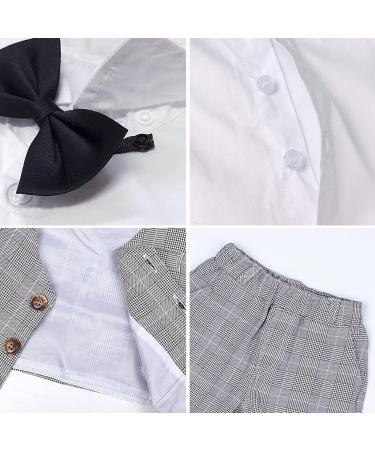 Gentleman Suit Set for Baby Boys | Grey Plaid | 1-4 Years | 18-24 Months - Buy Online on GoSupps.com
