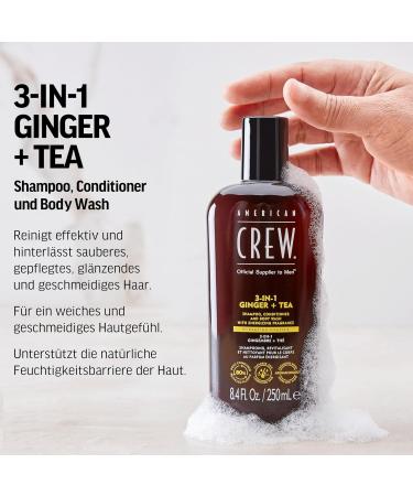 American Crew 3-in-1 Ginger & Tea Shampoo Conditioner & Body Wash - 1000ml for Men | Daily Hair & Body Care - Buy Online on GoSupps.com
