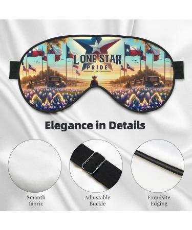 Double-Sided Eye Mask | Texas-Pride-Star Unisex Night Sleep Shade Cover | Comfortable Sleep Mask for Travel & Home - Buy Online on GoSupps.com
