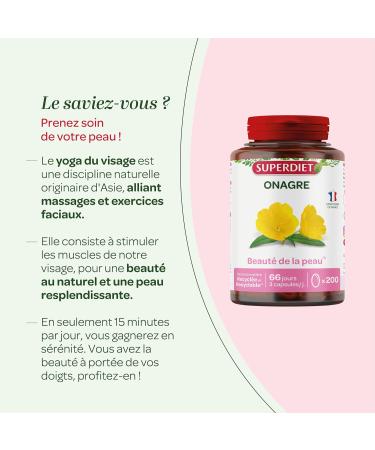SUPERDIET Evening primrose oil Skin beauty Herbal medicine Packaged in France 200 capsules - Buy Online on GoSupps.com
