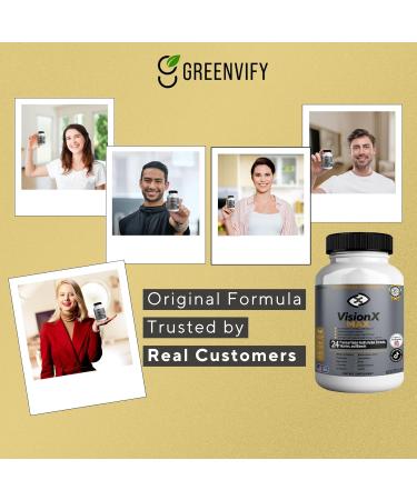 GREENVIFY VisionX Maximum Strength Eye Health Supplement 24 Premium Vision Herbal Extracts Vitamins Minerals 60 Capsules 30-Day Supply (2) - Buy Online on GoSupps.com