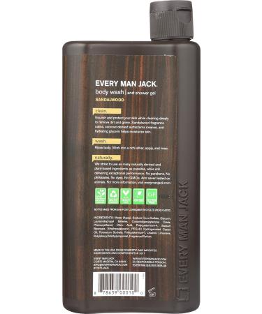 EVERY MAN JACK Sandalwood Body Wash 16.9 FZ - Invigorating Cleanser for Men - Buy Online on GoSupps.com