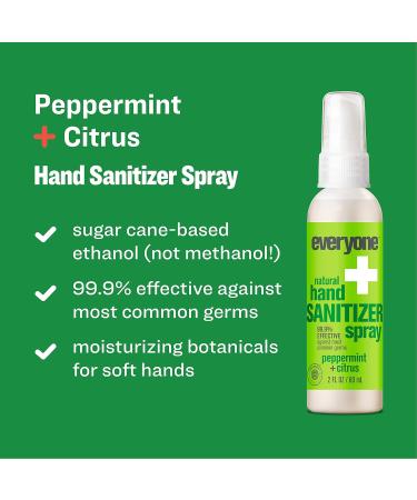 EveryBody Hand Sanitizer Spray Peppermint & Citrus 2oz Travel Size - 6 Pack - Buy Online on GoSupps.com